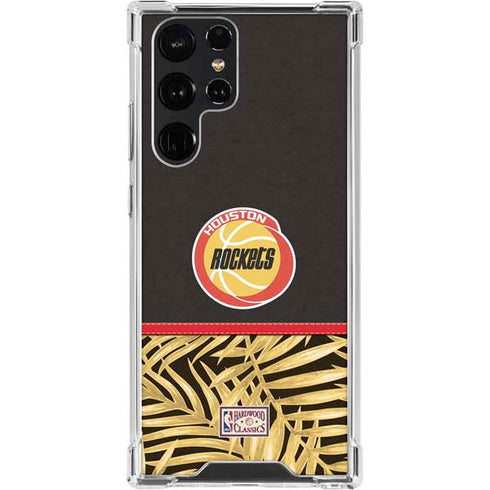 NBA Houston Rockets Retro Palms Galaxy S23 Ultra Clear Case