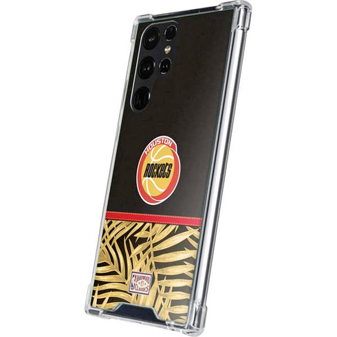 NBA Houston Rockets Retro Palms Galaxy S23 Ultra Clear Case