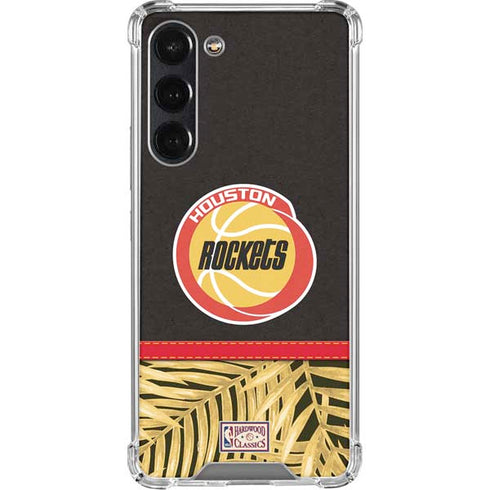 NBA Houston Rockets Retro Palms Galaxy S24 FE Clear Case