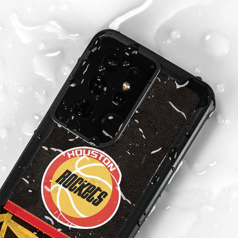NBA Houston Rockets Retro Palms Galaxy S24 Ultra Waterproof Case