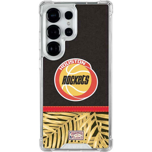 NBA Houston Rockets Retro Palms Galaxy S25 Ultra Clear Case