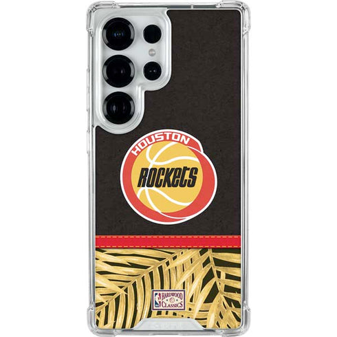 NBA Houston Rockets Retro Palms Galaxy S26 Ultra Clear Case