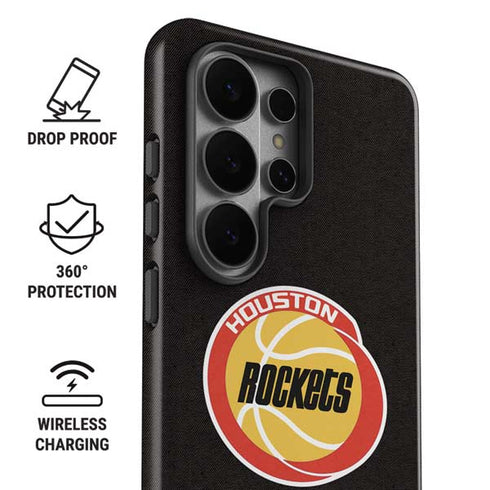 NBA Houston Rockets Retro Palms Galaxy S26 Ultra Impact Case