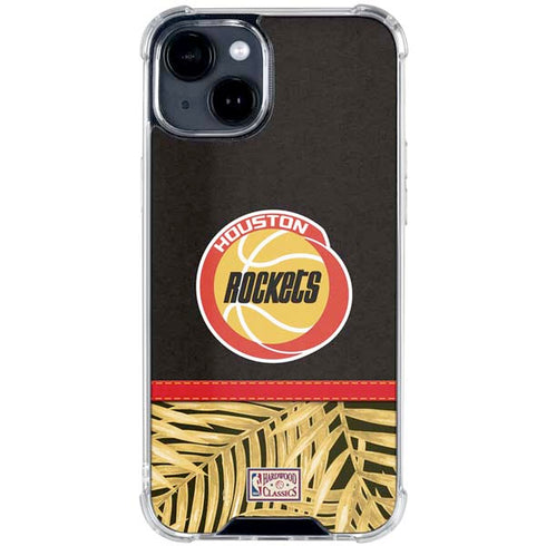 NBA Houston Rockets Retro Palms iPhone 15 Clear Case