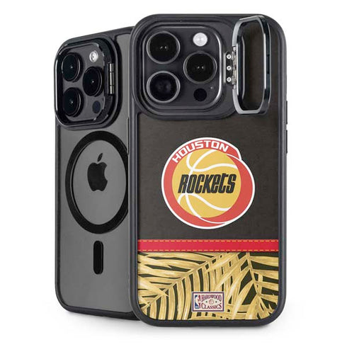 NBA Houston Rockets Retro Palms iPhone 15 Pro Kickstand Case