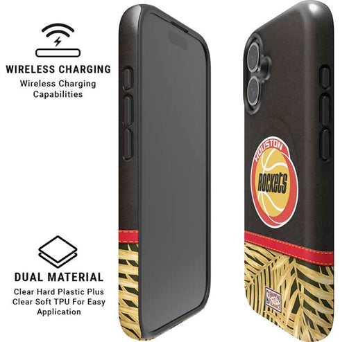 NBA Houston Rockets Retro Palms iPhone 16 Magsafe Impact Case