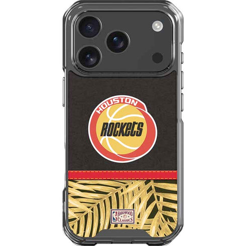 NBA Houston Rockets Retro Palms iPhone 18 Pro Clear Case