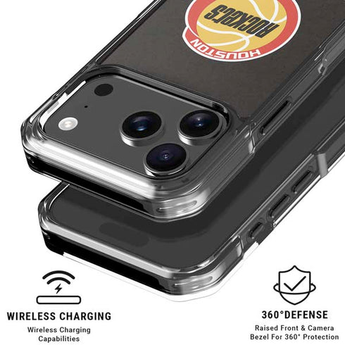 NBA Houston Rockets Retro Palms iPhone 18 Pro Clear Case