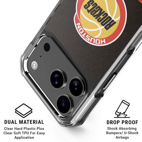 NBA Houston Rockets Retro Palms iPhone 18 Pro Clear Case