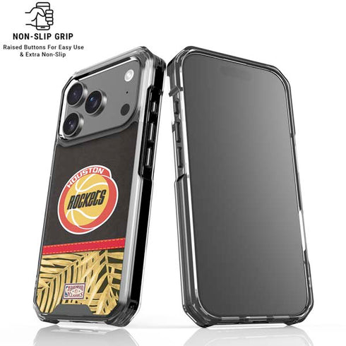 NBA Houston Rockets Retro Palms iPhone 18 Pro Clear Case