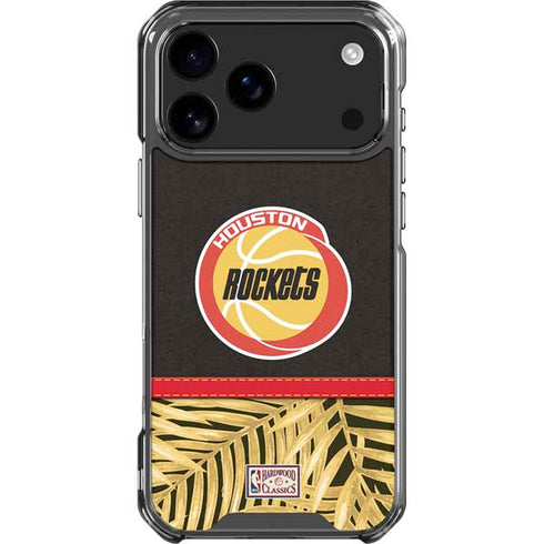 NBA Houston Rockets Retro Palms iPhone 18 Pro Max Clear Case