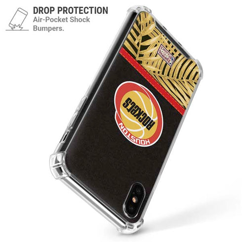 NBA Houston Rockets Retro Palms iPhone X/XS Clear Case