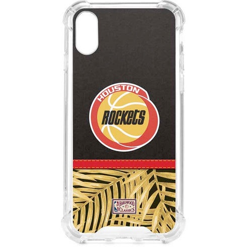 NBA Houston Rockets Retro Palms iPhone XS Clear Case