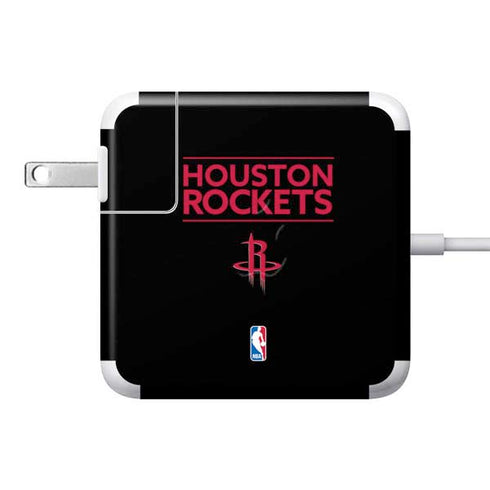 NBA Houston Rockets Standard - Black 85W Power Adapter (15 and 17 inch MacBook Pro Charger) Skin