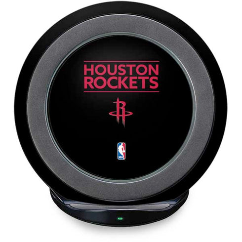 NBA Houston Rockets Standard - Black Fast Charge Wireless Charging Stand Skin