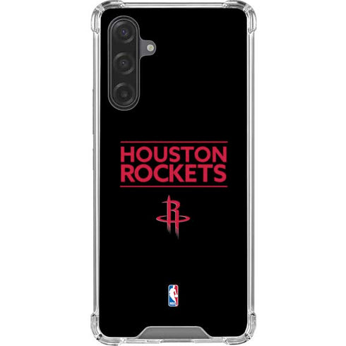 NBA Houston Rockets Standard - Black Galaxy A17 Clear Case
