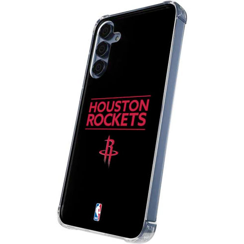 NBA Houston Rockets Standard - Black Galaxy A55 5G Clear Case