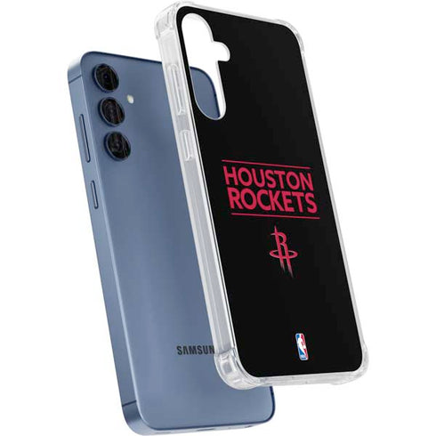 NBA Houston Rockets Standard - Black Galaxy A55 5G Clear Case