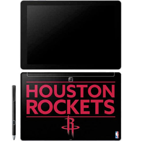NBA Houston Rockets Standard - Black Galaxy Book 12in Skin