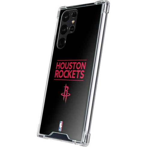 NBA Houston Rockets Standard - Black Galaxy S23 Ultra Clear Case