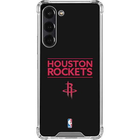 NBA Houston Rockets Standard - Black Galaxy S24 FE Clear Case