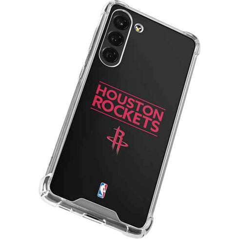 NBA Houston Rockets Standard - Black Galaxy S24 FE Clear Case