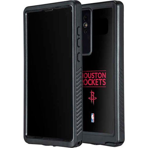 NBA Houston Rockets Standard - Black Galaxy S24 Ultra Waterproof Case