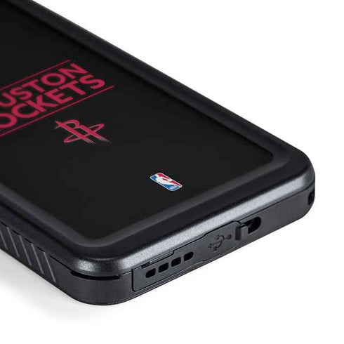 NBA Houston Rockets Standard - Black Galaxy S24 Waterproof Case