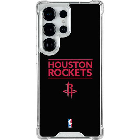 NBA Houston Rockets Standard - Black Galaxy S25 Ultra Clear Case