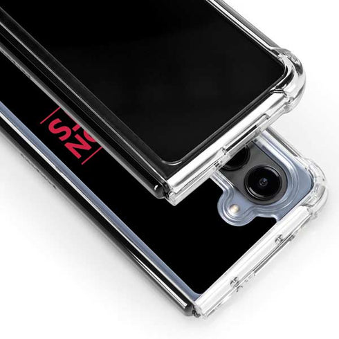 NBA Houston Rockets Standard - Black Galaxy Z Fold5 5G Clear Case