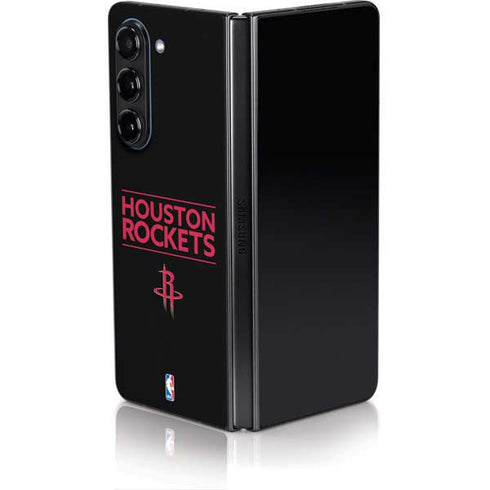 NBA Houston Rockets Standard - Black Galaxy Z Fold5 5G Skin