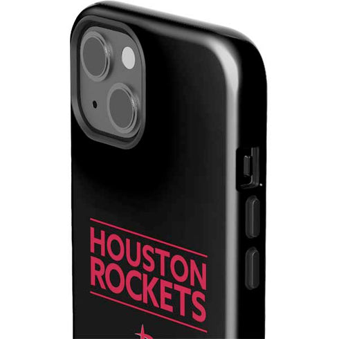 NBA Houston Rockets Standard - Black iPhone 15 Impact Case