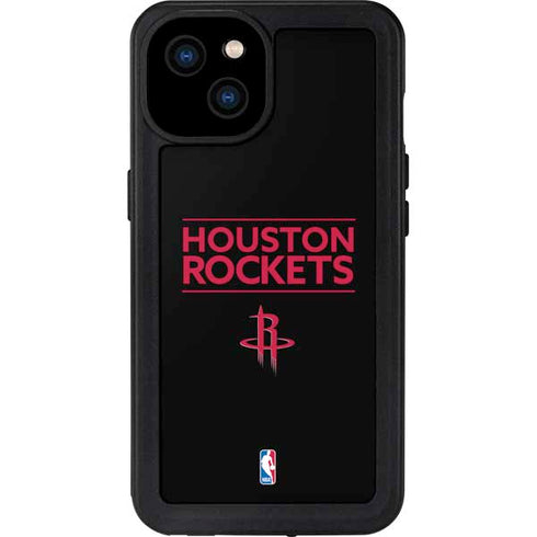 NBA Houston Rockets Standard - Black iPhone 15 Plus Waterproof Case