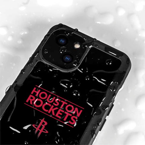 NBA Houston Rockets Standard - Black iPhone 15 Plus Waterproof Case