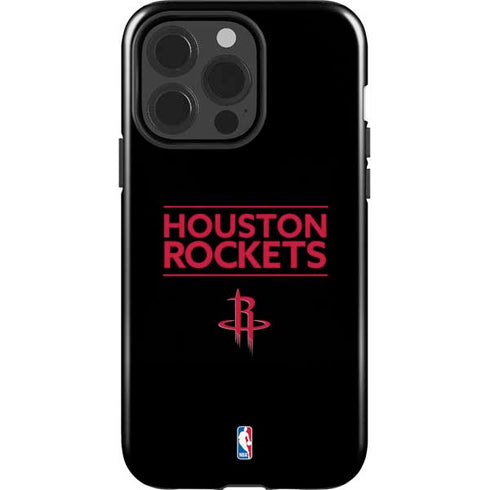 NBA Houston Rockets Standard - Black iPhone 15 Pro Impact Case