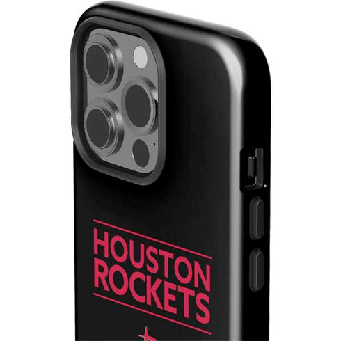 NBA Houston Rockets Standard - Black iPhone 15 Pro Impact Case
