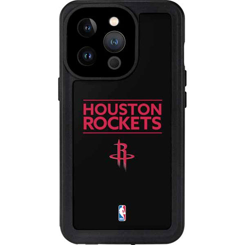 NBA Houston Rockets Standard - Black iPhone 15 Pro Waterproof Case
