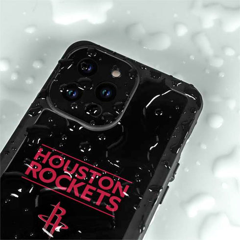 NBA Houston Rockets Standard - Black iPhone 15 Pro Waterproof Case
