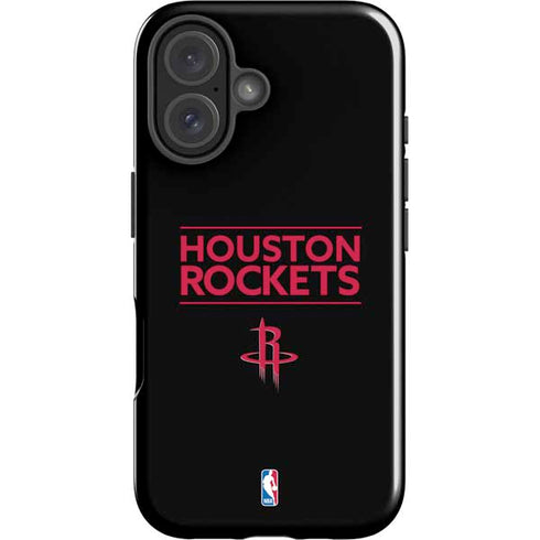 NBA Houston Rockets Standard - Black iPhone 16 Impact Case
