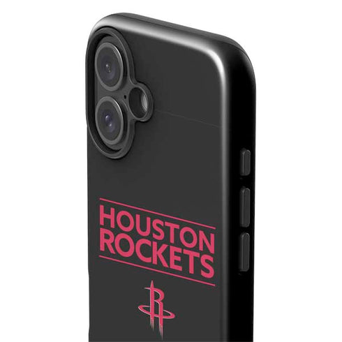 NBA Houston Rockets Standard - Black iPhone 16 Impact Case