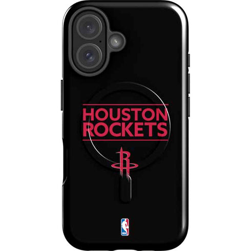 NBA Houston Rockets Standard - Black iPhone 16 Magsafe Impact Case