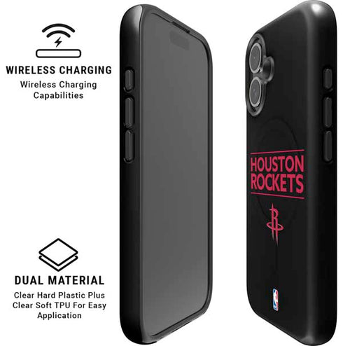 NBA Houston Rockets Standard - Black iPhone 16 Plus Magsafe Impact Case