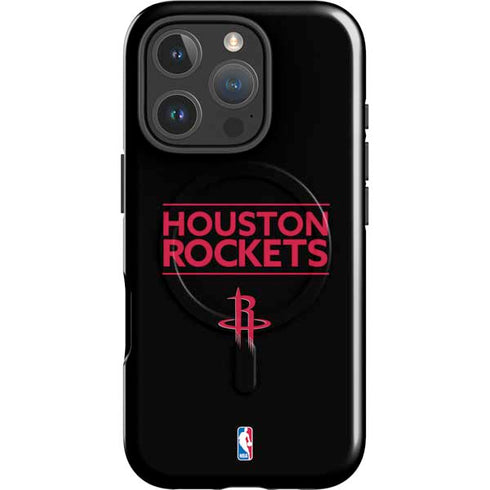 NBA Houston Rockets Standard - Black iPhone 16 Pro Magsafe Impact Case