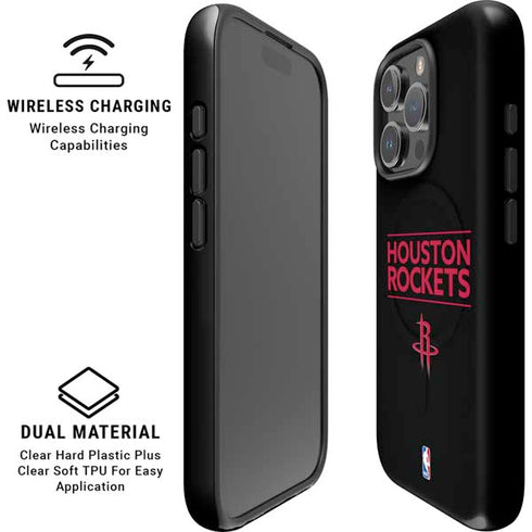 NBA Houston Rockets Standard - Black iPhone 16 Pro Magsafe Impact Case