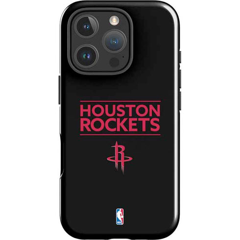 NBA Houston Rockets Standard - Black iPhone 16 Pro Max Impact Case