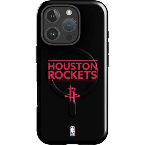 NBA Houston Rockets Standard - Black iPhone 16 Pro Max Magsafe Impact Case