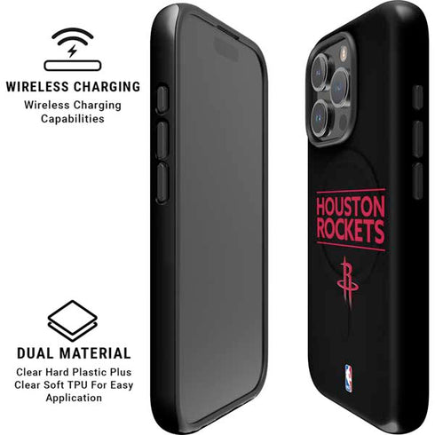 NBA Houston Rockets Standard - Black iPhone 16 Pro Max Magsafe Impact Case