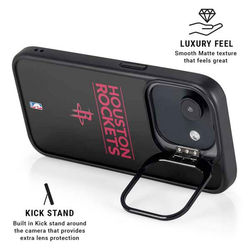 NBA Houston Rockets Standard - Black iPhone 16e Kickstand Case