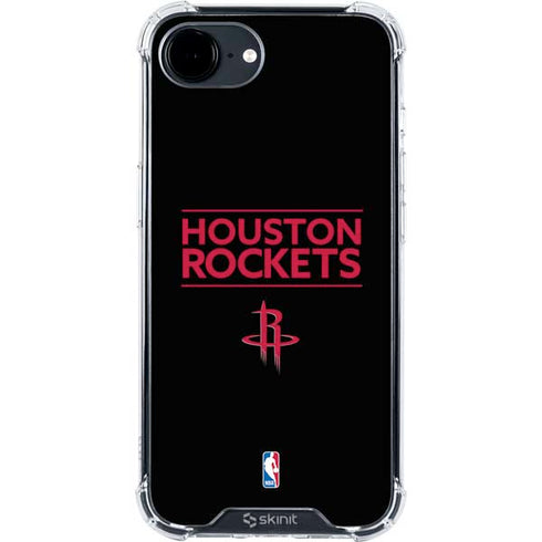 NBA Houston Rockets Standard - Black iPhone 16e Clear Case