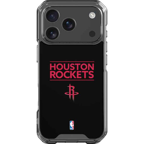 NBA Houston Rockets Standard - Black iPhone 18 Pro Clear Case
